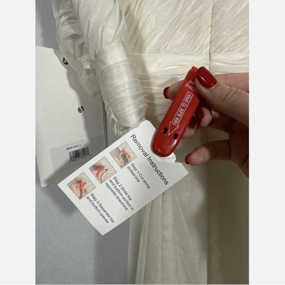 NWT $398‎ Mac Duggal [ 0 ] Rosette One Shoulder Tea Length Dress White - Picture 11 of 15